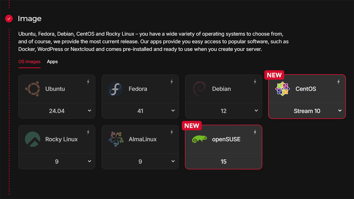Hetzner (@hetzner_online) on Twitter photo New on Hetzner: openSUSE & CentOS Stream 10!
✅ <a href="/openSUSE/">openSUSE Linux</a>: Flexible, powerful, now on our #HetznerCloud & dedicated servers!
✅ <a href="/CentOS/">CentOS Project</a> Stream 10: Latest enterprise Linux for your VPS, packed with new features and enhancements.
Built for performance. Backed by reliability. 💻 New on Hetzner: openSUSE & CentOS Stream 10!
✅ <a href="/openSUSE/">openSUSE Linux</a>: Flexible, powerful, now on our #HetznerCloud & dedicated servers!
✅ <a href="/CentOS/">CentOS Project</a> Stream 10: Latest enterprise Linux for your VPS, packed with new features and enhancements.
Built for performance. Backed by reliability. 💻