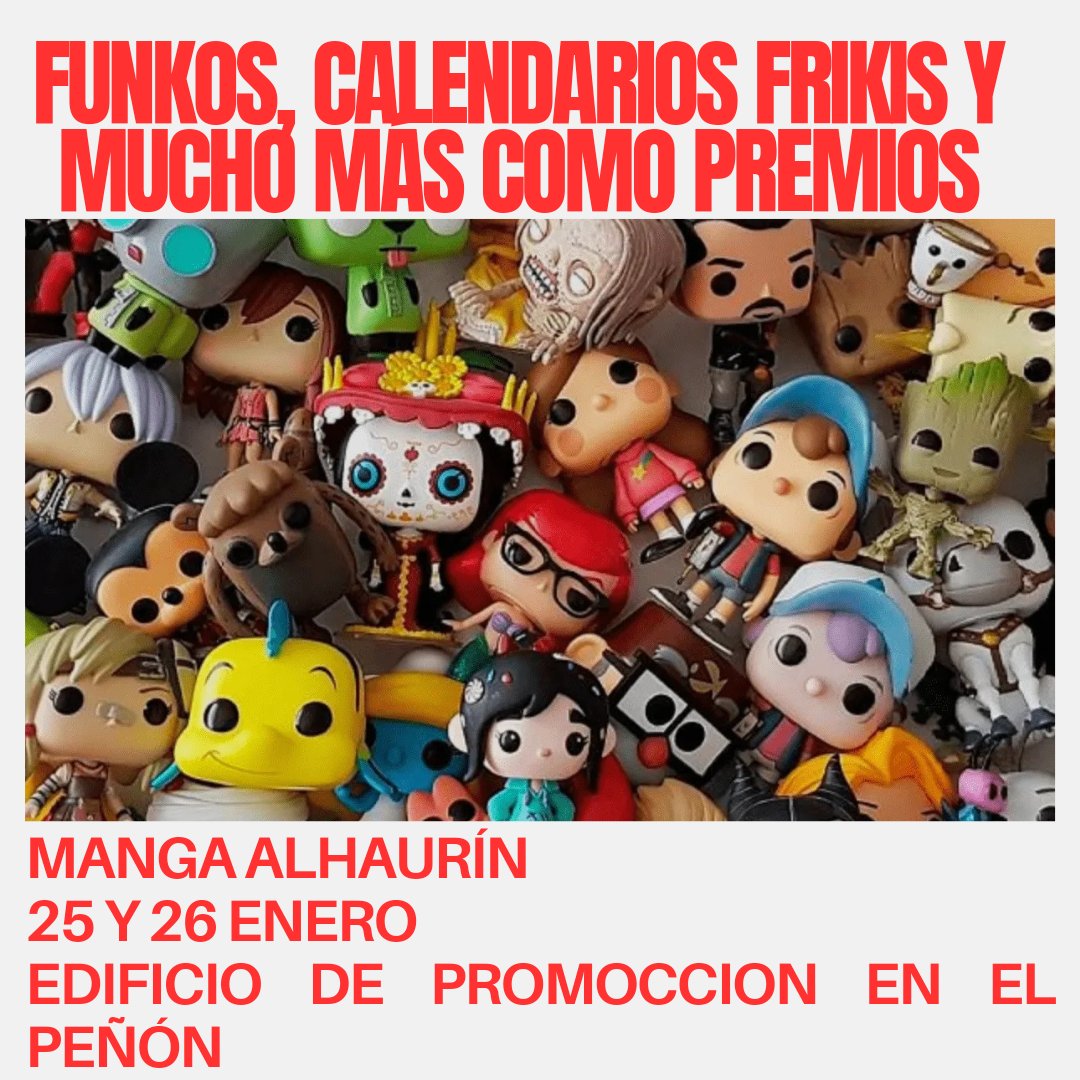 Este año para celebrar nuestro décimo  aniversario de #mangaalhaurin tendremos funkos, calendarios frikis y muchas más regalos increíbles para nuestros concursos y torneos