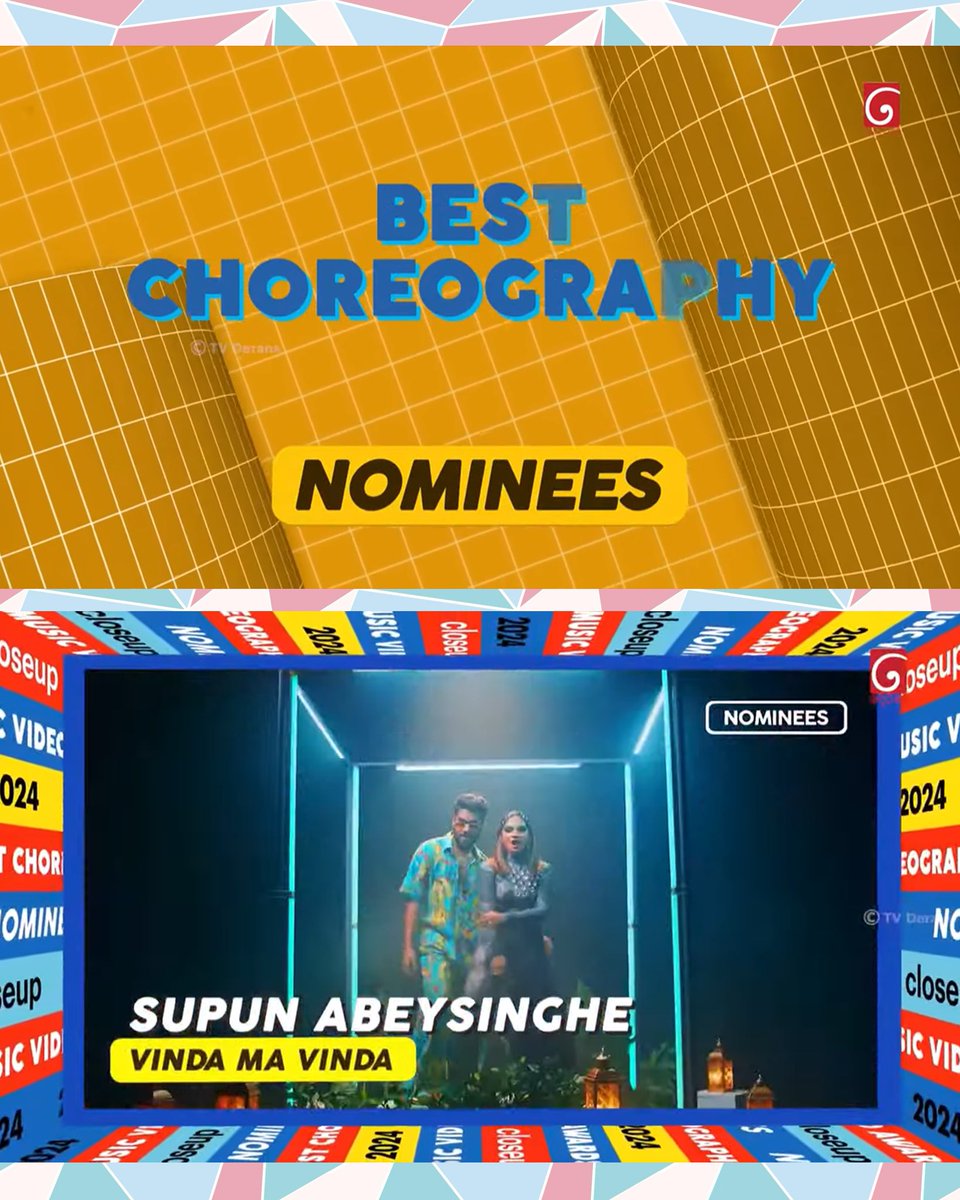Hasinth's tweet image. Honored to have Winda Ma Winda by Falan X Chamel nominated for Best Dance Video &amp;amp; Best Choreography 🏆 at the Derana CloseUp Music Video Awards 2024.
Directed by: @Hasinth / @DirectorAce 
Shoutout to the team &amp;amp; all nominees inspiring Sri Lankan cinema!
#DeranaMusicVideoAwards2024