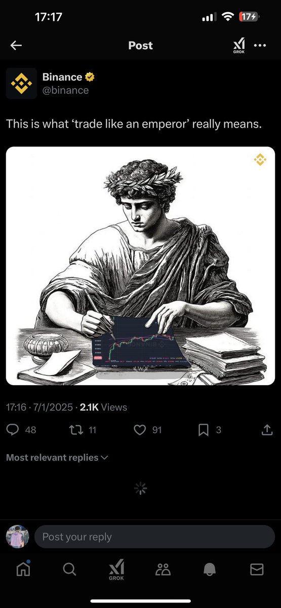 For the past 1-2 weeks <a href="/binance/">Binance</a> has been constantly posting Roman themed images.

<a href="/CoinMarketCap/">CoinMarketCap</a> posted showing multiple Kekius coins &amp; one of them would be generational wealth (CMC owned by Binance)

$KEKIUS is Maximus Decimus Meridius

“ Commander of the armies of the north “