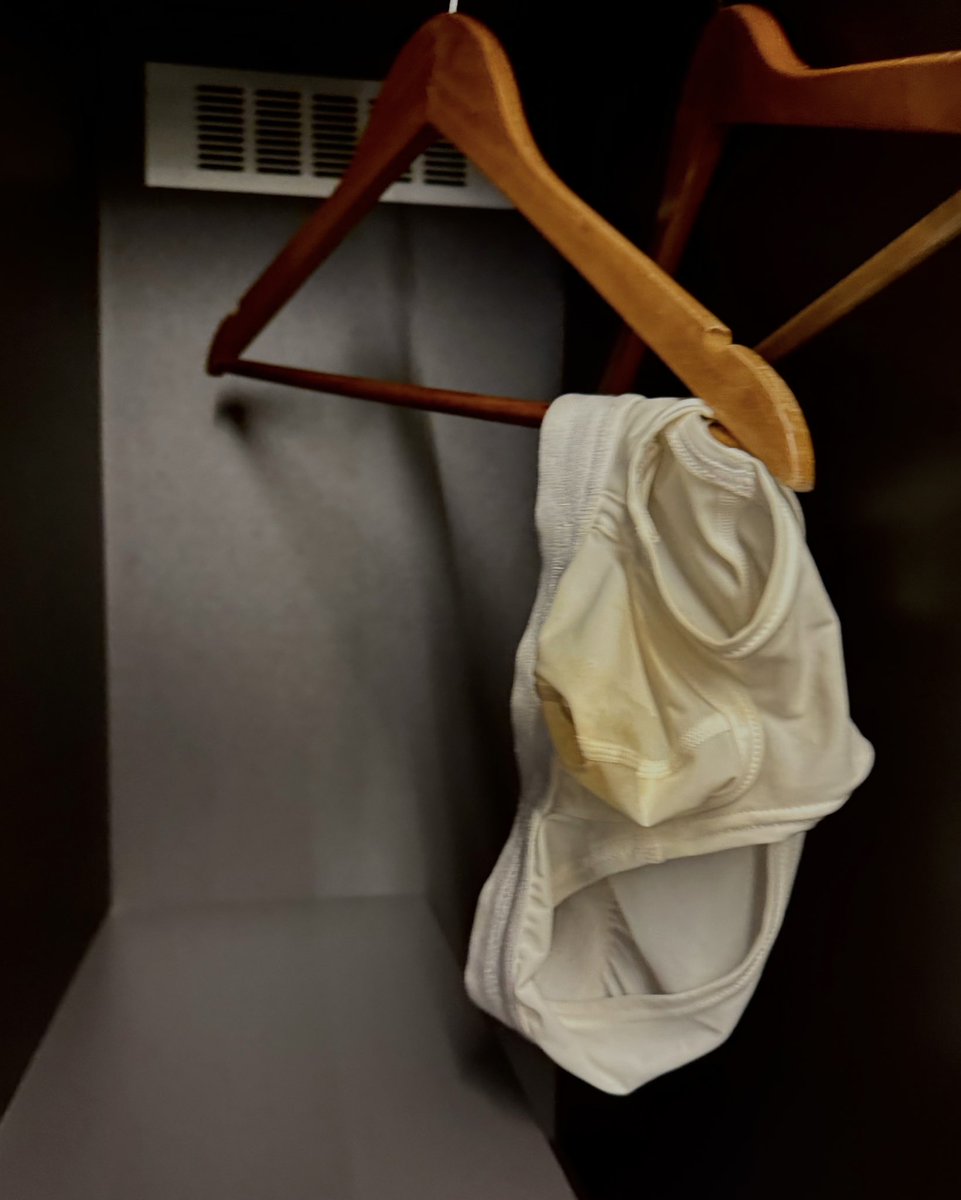 After being worn for weeks where I could only take it off when I shower and when I change into my tights for gym, I'm so embarrassed and worried that anyone walking by my gym locker will notice how visibly stained and unwashed my briefs are...