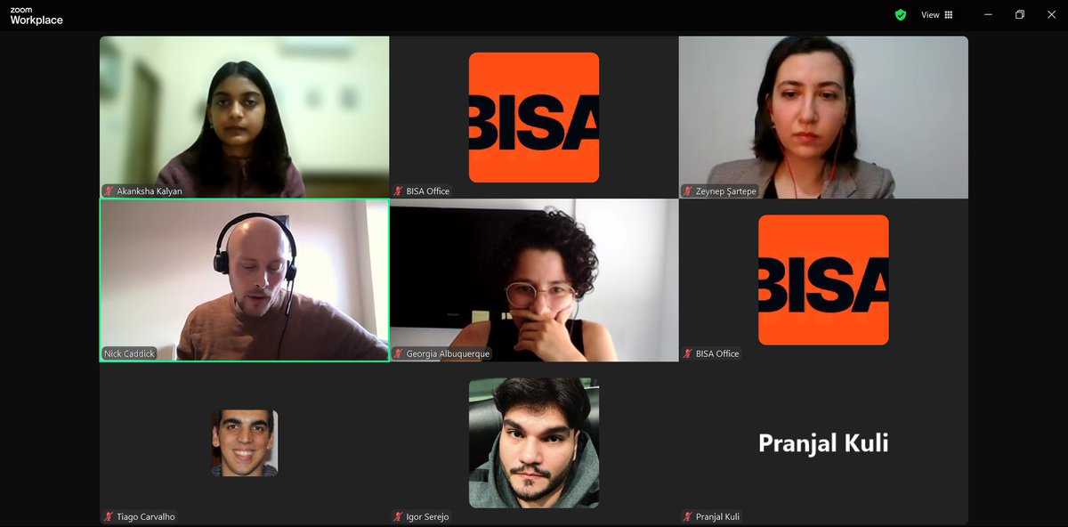 BISA - British International Studies Association (@mybisa) on Twitter photo In another of our panels, <a href="/NickCaddick1/">Nick Caddick</a> is chairing 'The Future of Weapons, Technologies and Battlegrounds'
Feat. <a href="/Akanksha_Kalyan/">Akanksha Kalyan</a> <a href="/Zeynep_Sartepe/">Zeynep Şartepe</a>
<a href="/ShefUniPolitics/">Sheffield Politics and International Relations</a> <a href="/SimonRushton8/">Simon Rushton</a> <a href="/JulietDryden/">Juliet Dryden / BISA</a> <a href="/chasing_dragons/">Kyle Grayson</a> #VirtualBISA2025 In another of our panels, <a href="/NickCaddick1/">Nick Caddick</a> is chairing 'The Future of Weapons, Technologies and Battlegrounds'
Feat. <a href="/Akanksha_Kalyan/">Akanksha Kalyan</a> <a href="/Zeynep_Sartepe/">Zeynep Şartepe</a>
<a href="/ShefUniPolitics/">Sheffield Politics and International Relations</a> <a href="/SimonRushton8/">Simon Rushton</a> <a href="/JulietDryden/">Juliet Dryden / BISA</a> <a href="/chasing_dragons/">Kyle Grayson</a> #VirtualBISA2025