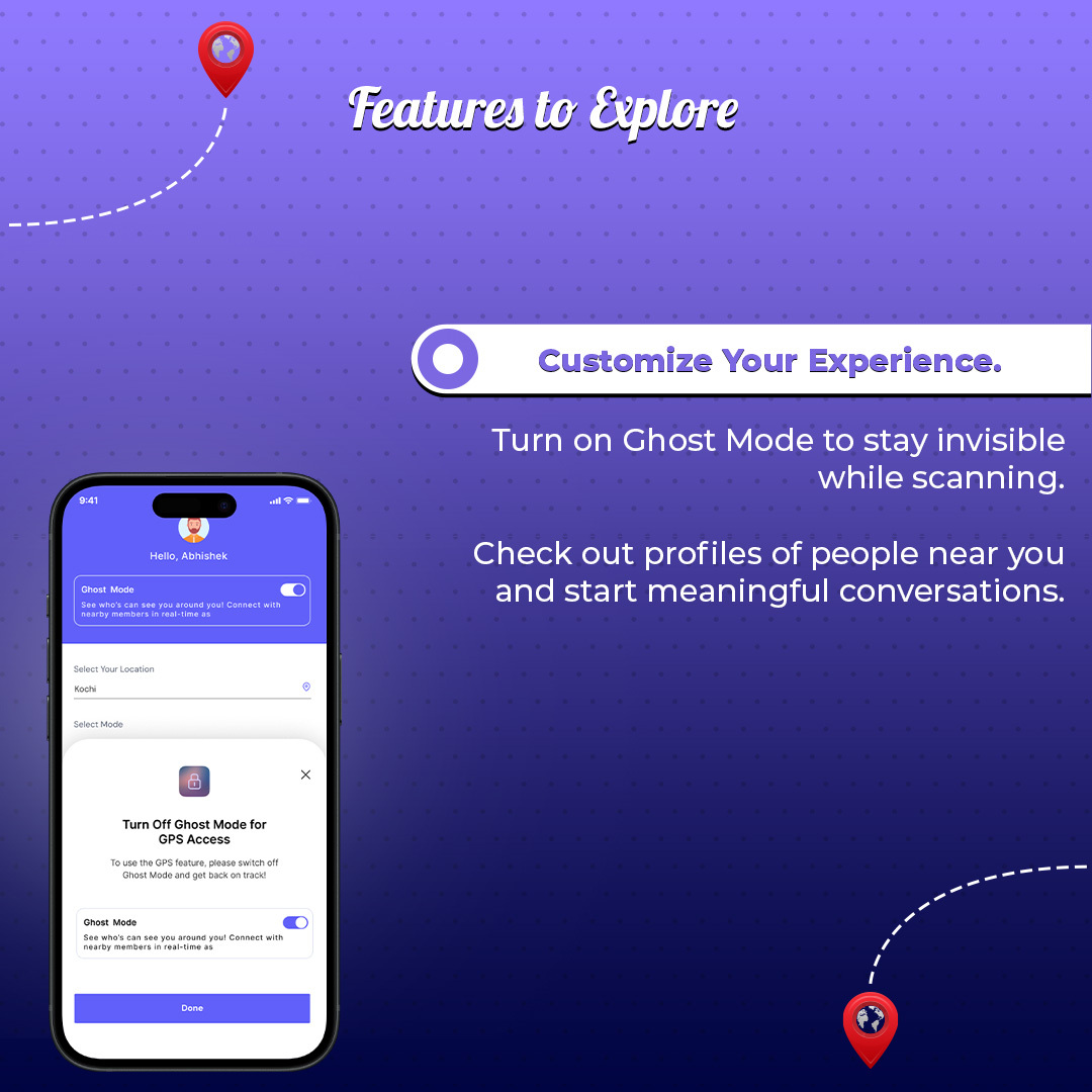 wecouplesquad's tweet image. Nearby Connect is here! 

Join us at 8 PM daily to find and connect with people nearby 

👉 Open the app and tap Nearby Connect.

👉 Stay on the screen for 5 minutes.

👉 Use Ghost Mode to stay invisible if you prefer.

#NearByConnect #nearbyconnections #appfeature  #ios  #kerala