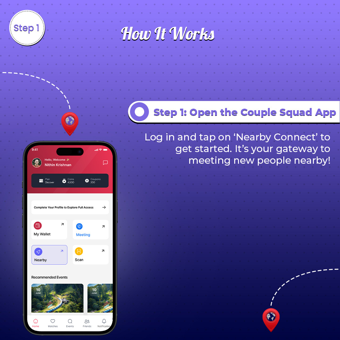 wecouplesquad's tweet image. Nearby Connect is here! 

Join us at 8 PM daily to find and connect with people nearby 

👉 Open the app and tap Nearby Connect.

👉 Stay on the screen for 5 minutes.

👉 Use Ghost Mode to stay invisible if you prefer.

#NearByConnect #nearbyconnections #appfeature  #ios  #kerala