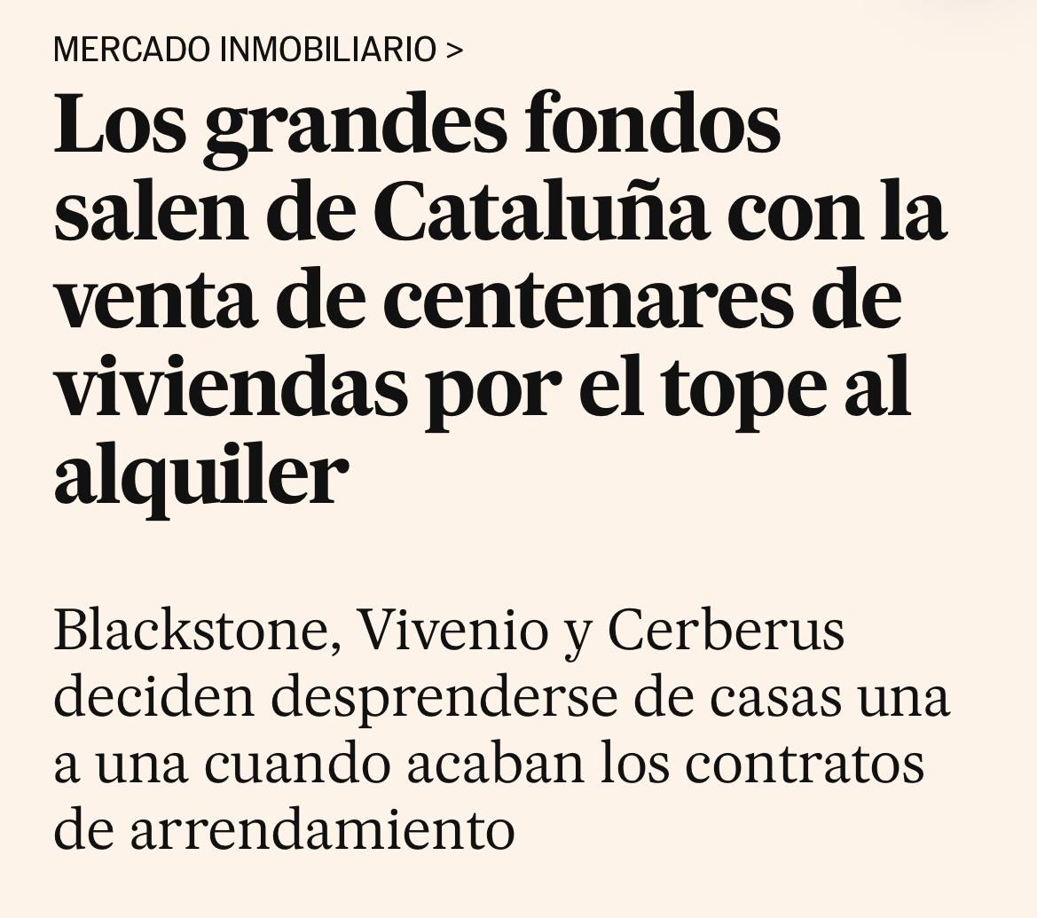 Menys fons voltor són més habitatges pels catalans i catalanes.

Que les polítiques que estem impulsant hagin obligat els especuladors a anar-se'n a fer negoci a un altre lloc és una molt bona notícia.

Perquè l'habitatge ha de ser per viure-hi, no per especular.
