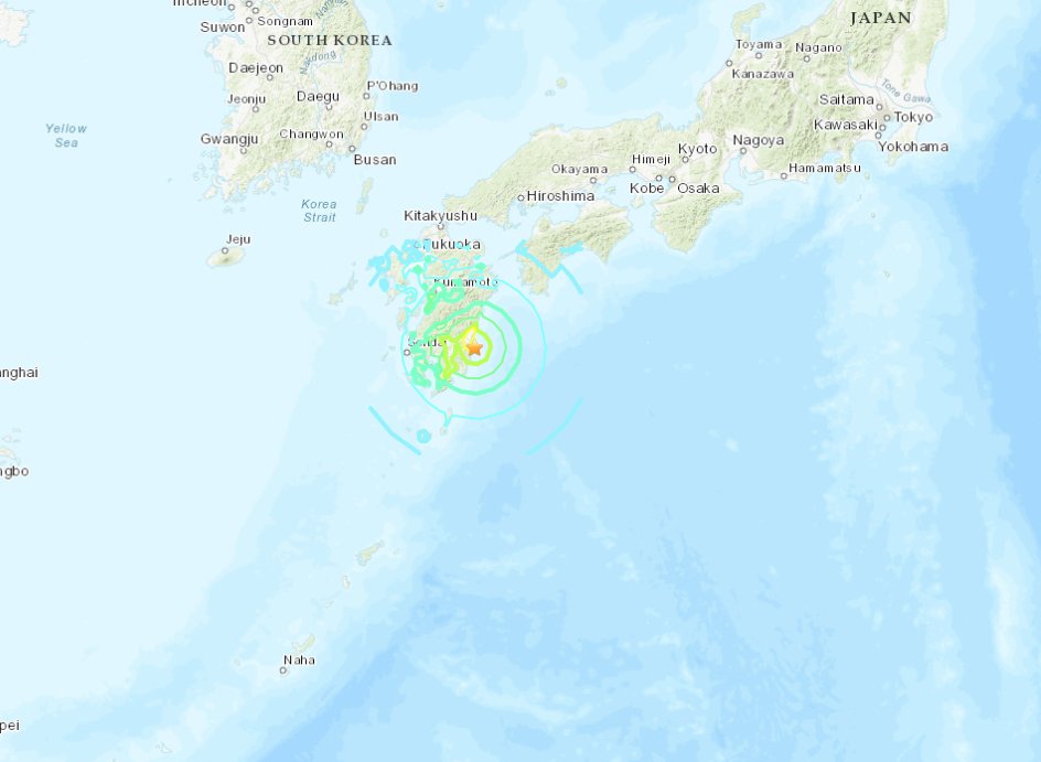A tsunami is NOT expected from this 6.9 earthquake near Japan