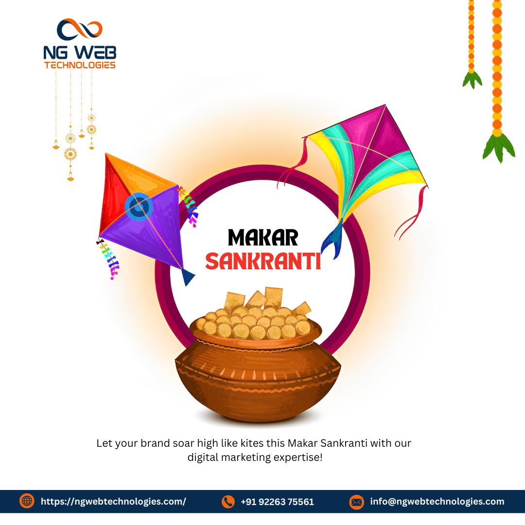 NG_Web_Tech's tweet image. Soaring high this Makar Sankranti, let’s embrace new beginnings and reach greater heights in the digital world! 

Wishing you success and endless opportunities. 

#HappyMakarSankranti #DigitalGrowth #NGWebTechnologies #SEO #DigitalMarketing