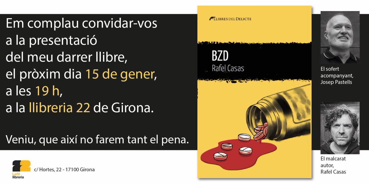 Josep Pastells Mascort (@joseppastells) on Twitter photo Això és dimecres. Qui convida, el malcarat de cabellera lleonina, és en <a href="/casas_rafel/">Rafel Casas</a> . Jo soc el sofert pelat. L'ambientació i els comentaris seran molt propis de <a href="/llunydelramat/">LlunydelRamat Edicions</a> Això és dimecres. Qui convida, el malcarat de cabellera lleonina, és en <a href="/casas_rafel/">Rafel Casas</a> . Jo soc el sofert pelat. L'ambientació i els comentaris seran molt propis de <a href="/llunydelramat/">LlunydelRamat Edicions</a>