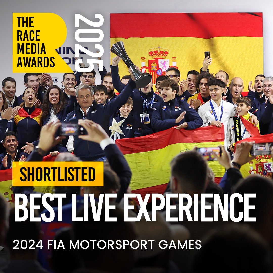 We won the “gold” for the best live event for The Race Media Awards for 2022 and now the 2024 <a href="/fia/">FIA</a>  Motorsport Games is a finalist again!
Very proud to be recognized again!
-
#TheRaceOfNations | #FIAMotorsportGames