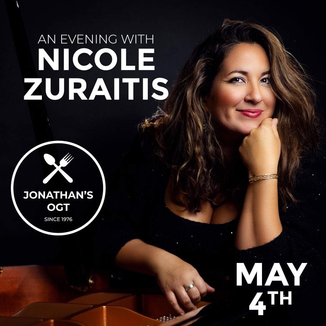 First time at Jonathan’s! Don’t miss the incredible Nicole Zuraitis live at Jonathan’s, bringing her Grammy-nominated talent and genre-defying style to our stage! Known for her mesmerizing vocals and dynamic performances that blend jazz, pop, and soul!