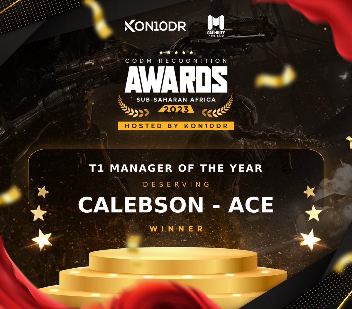 acegamers_espGG's tweet photo. Tier 1 manager of the year @CalinoCalebson  our very own CEO &amp; Founder https://t.co/GD4b8WMGjX