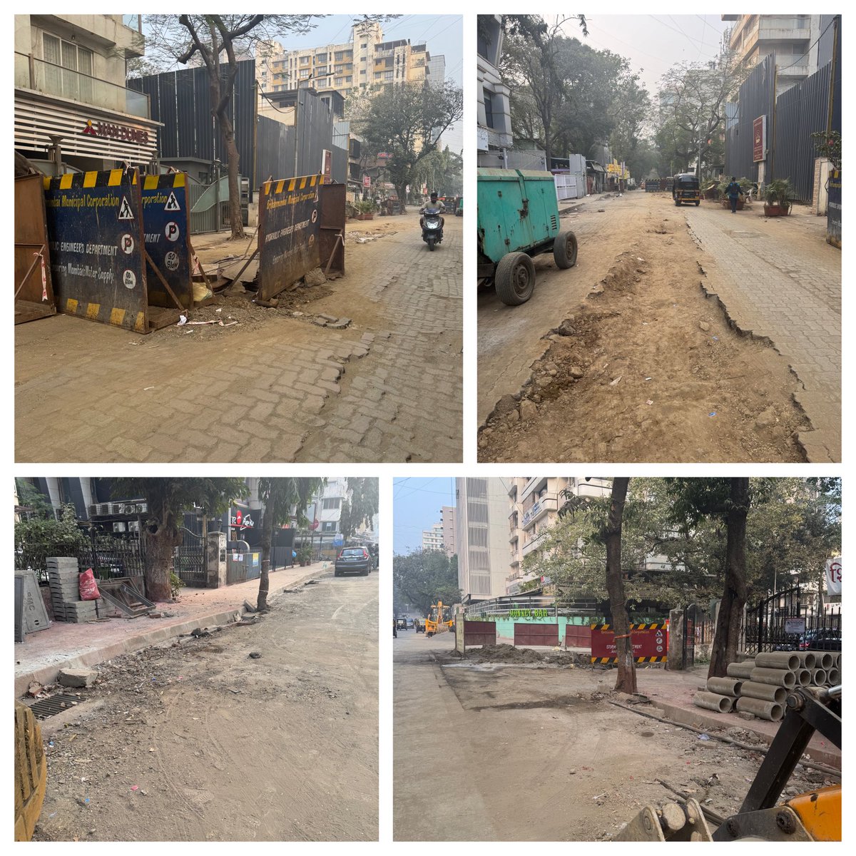 BanerjeeRasika's tweet photo. Someone in authority please get the pace of work in Bandra / Khar to speed up -there are no roads and the air is toxic @mybmcWardHW @mybmc @ShelarAshish @Asifbhamlaa @MumbaiHighCourt https://t.co/dCiXMLiMKZ
