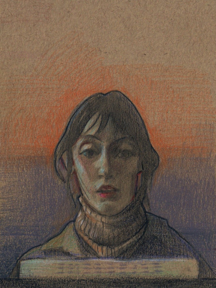AlfieSims5's tweet photo. Wendy. Colour pencil on toned paper.

#drawing #art #sketch #sketchbook #colorpencil #kubrick https://t.co/Bf5p0qwnyJ