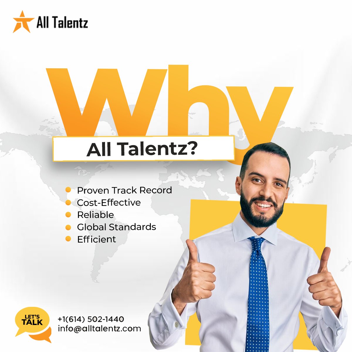 AllTalentz's tweet photo. Choosing All Talentz is your ticket to success! We believe your business deserves the very best talent, and we're here to help make that happen.
Call us at +1(614) 502-1440 today to get started.
#workfromhome #remotejobs #remotework #remoterecruitment #staffingandrecruiting https://t.co/29HQg6oDxo