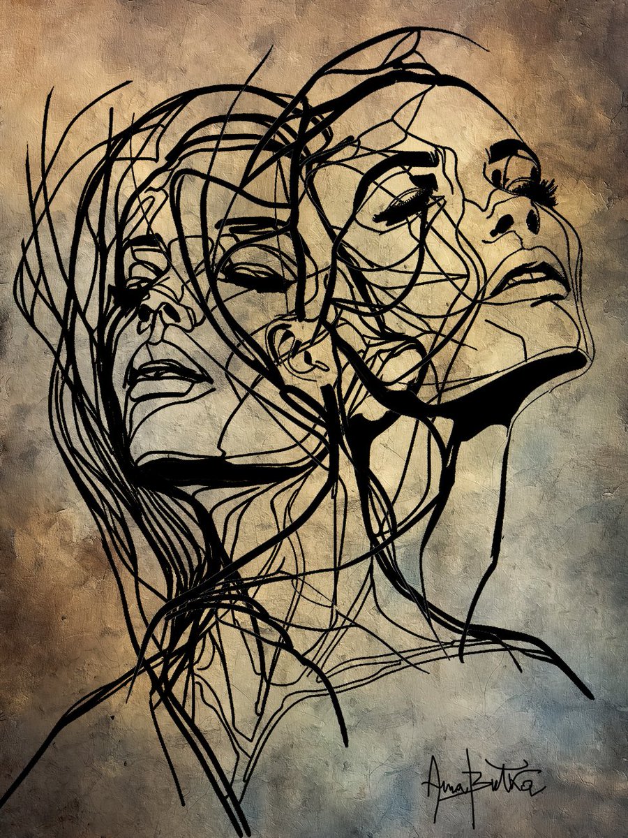 s999art's tweet photo. New Line art portrait available on Fine Art America.  <a href="https://t.co/D51SvkBDqN">line art</a> #art #lineart #abstract #printprojects https://t.co/BoA00Xciy6