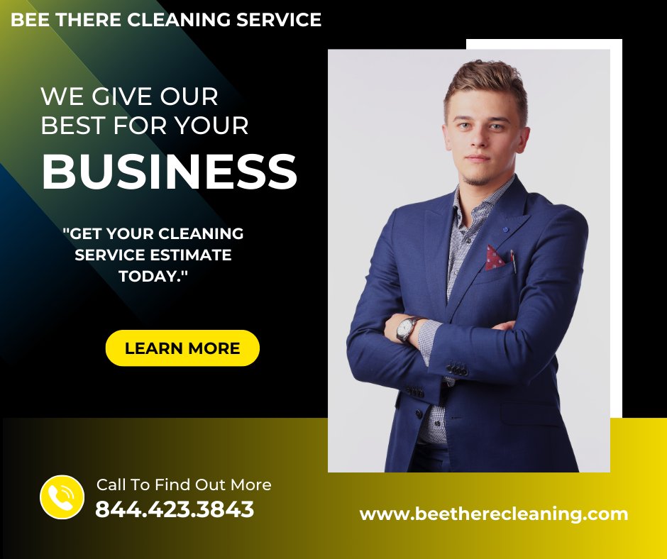 BeeThereClean's tweet photo. Better Business For You. Need A Professional Cleaning Service? Give Us A Call: 844.423.3843 https://t.co/ZUHnmug2KP