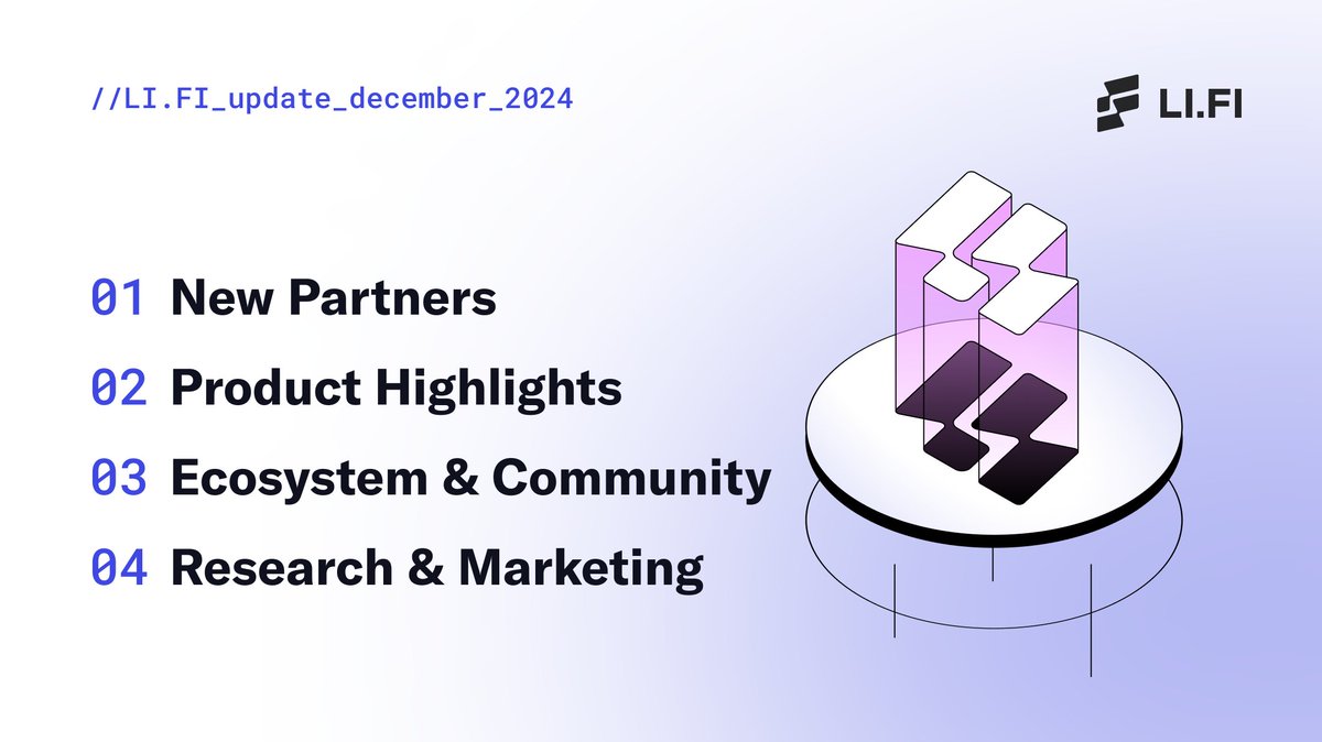 lifiprotocol's tweet image. We ended 2024 on a high note 🚀

Here’s what we’ve been up to:
— @JetPayMe, @compass_wallet and @PulseSocialFi integrated @lifiprotocol
— Hit over $2 Billion in volume!
— New podcasts and new product updates

Catch the full update here 👇
li.fi/knowledge-hub/…