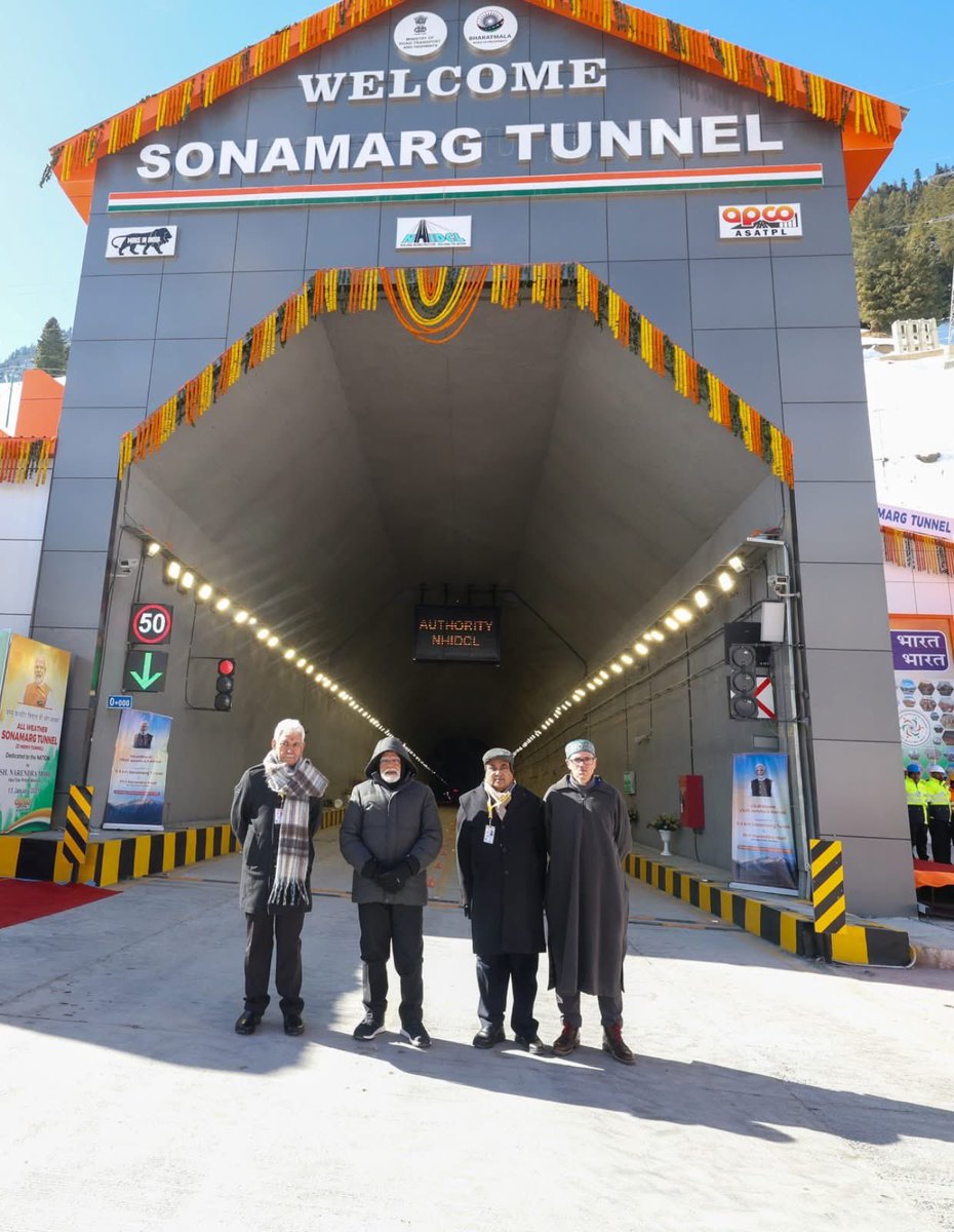 Inaugurated the Sonamarg Tunnel, which will be a game changer as far as infrastructure for Jammu and Kashmir is concerned. It will boost tourism and commercial activities, which is great for J&amp;K.
#NarendraModi ji