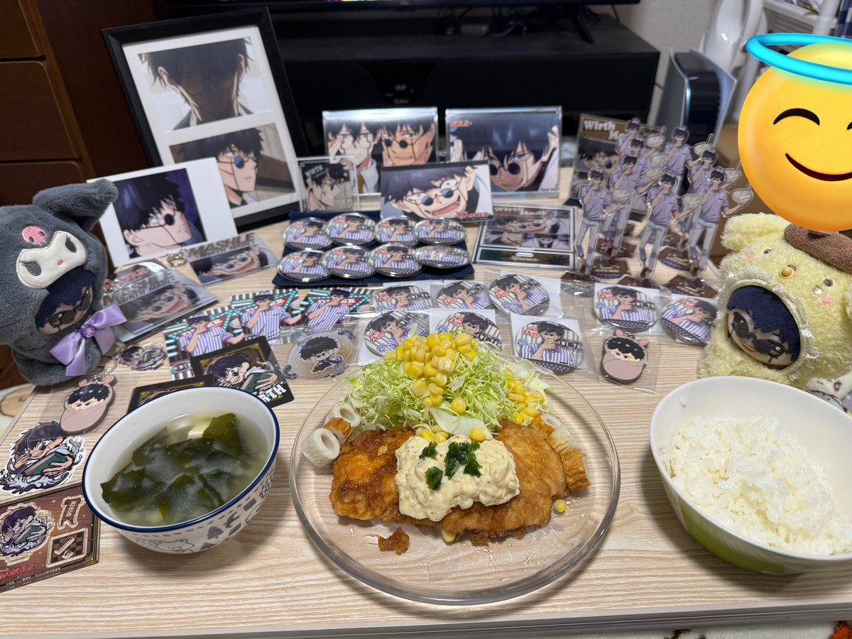 hanami_0401's tweet photo. 時間無さすぎて雑ですが！！

誕生日おめでとうワース🎉🎂🎉しっかりちくわとコーンもお祝いの場に用意したよ🥰🥰フルーツポンチ雑くてごめんね😉😉アニオリで3期登場するの待ってます！！！改めておめでとう！！㊗️🎉
#ワース・マドル生誕祭2025 https://t.co/xCWfLxATGd