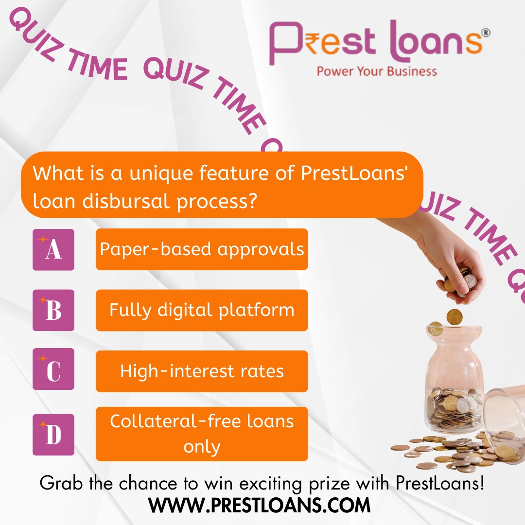 prestloans's tweet image. QUIZ TIME! 🎉 Participate now and stand a chance to win exciting prizes! 🏆

👉 Follow Prest Loans
👉 Comment your answer
👉 Tag &amp;amp; share with friends
Don't miss the fun—join the quiz today! 📝✨

#QuizTime #PrestLoans #WinPrizes #JoinTheFun #FinancialQuiz #ContestAlert #TagAndWin