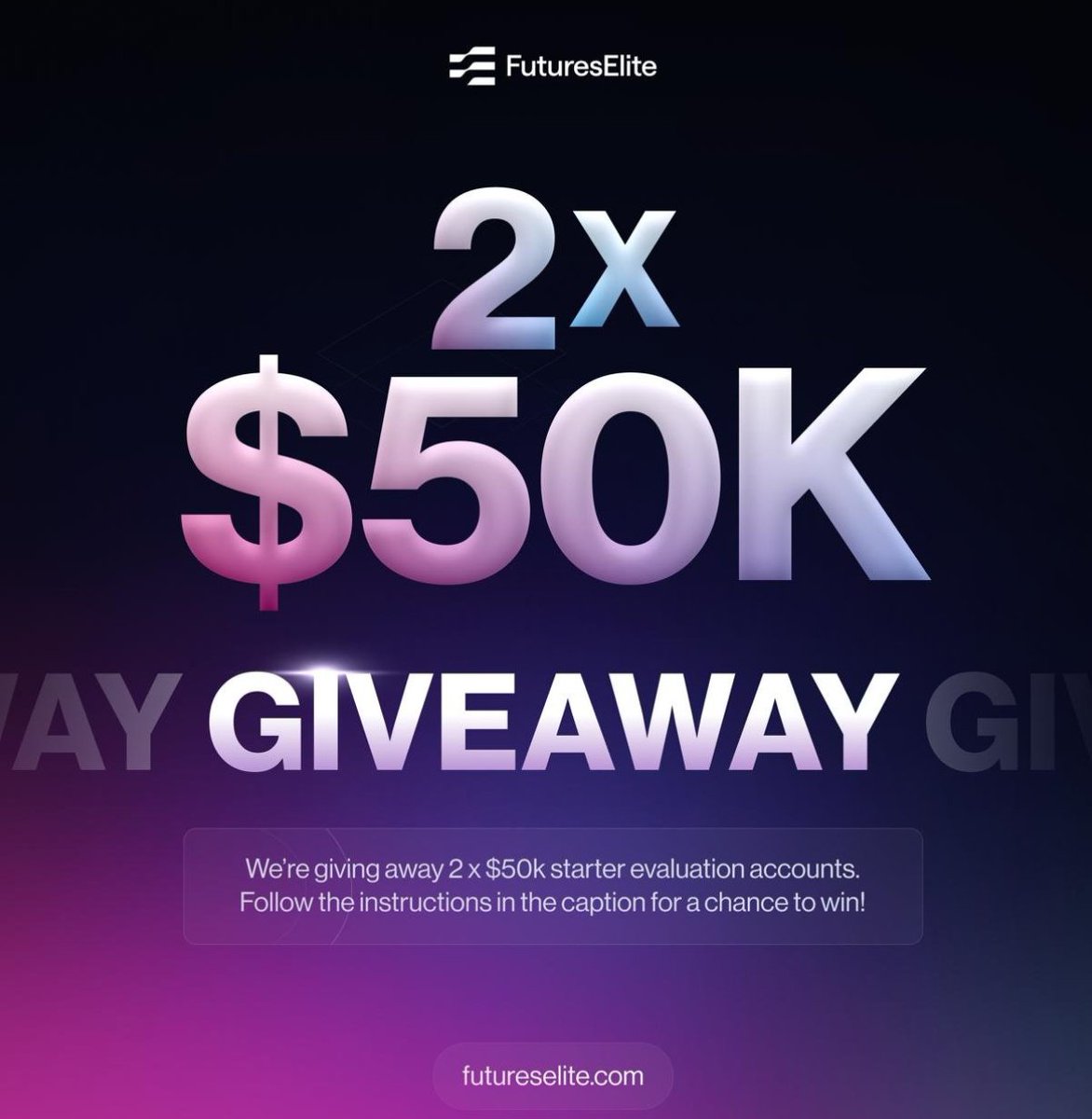 UncleBugatti's tweet photo. 🚨 GIVEAWAY ALERT🚨

We’ve teamed up with @Futureselitecom 
50K  – NO activation fees! 

How to Enter: 
1️⃣ Follow @Futureselitecom  @ChristianFECEO 
2️⃣ Like this post ❤️
3️⃣ Retweet this post 🔁
4️⃣ Tag 2 friends

Winners will be pick on 1-16 after CPI.

Make sure to register on the site, so we can issue you the free accounts- https://t.co/IT7SZAA66w

$NQ $ES $YM #propfirms #futurestrading #Giveaway #proptrading #Freebies