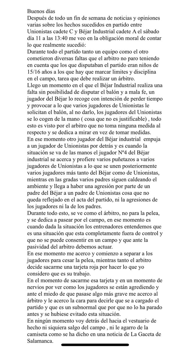 manugaru99's tweet photo. Comunicado: Manuel García Ruano entrenador cesado de Unionistas CF https://t.co/A0KyAxsp0y