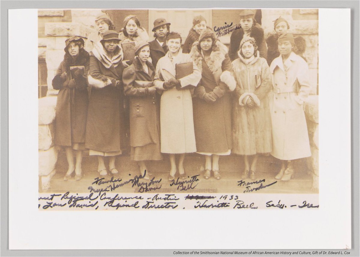 NMAAHC's tweet photo. #OnThisDay in 1913, Delta Sigma Theta Sorority, Inc. was founded by 22 women at Howard University. Organized to promote academic excellence &amp; to help those in need, the group took part in their first public act in March of 1913 at the Women's Suffrage March. #APeoplesJourney https://t.co/aQR53qfis0