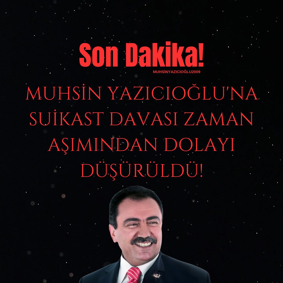 Şehit Liderimiz Muhsin Yazıcıoğlu'na Suikast Davası Zaman Aşımından Dolayı Düşürüldü.

Allah Belanızı Versin!