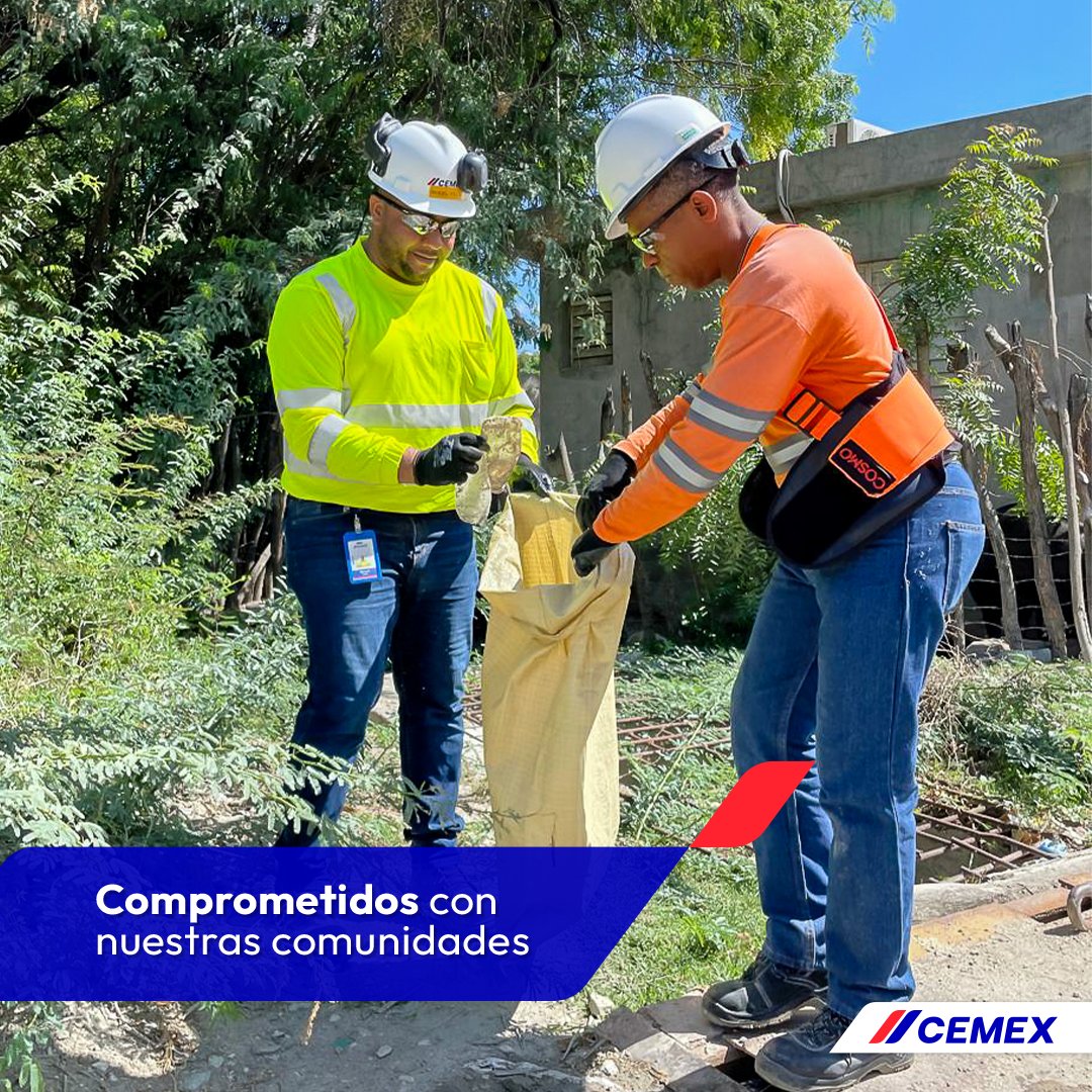 Estamos comprometidos con nuestras comunidades, impulsando proyectos de reciclaje y concientización para cuidar nuestro entorno y asegurar un mañana mejor para todos. ♻️✨

#CemexDominicana