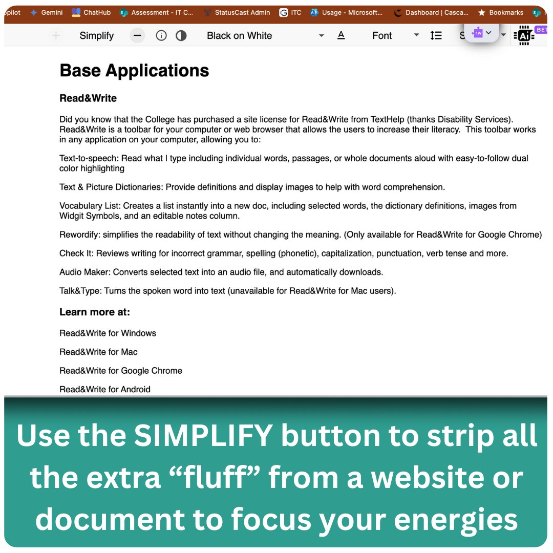 cofcit's tweet image. Did you know Read&amp;amp;Write isn’t just for students? Here’s how it can support you in enhancing productivity and accessibility: loom.ly/FkdOxm8

Transform your teaching and work with Read&amp;amp;Write! 🚀📘 

#EdTechTools #InclusiveTeaching #FacultyEssentials #ReadAndWrite