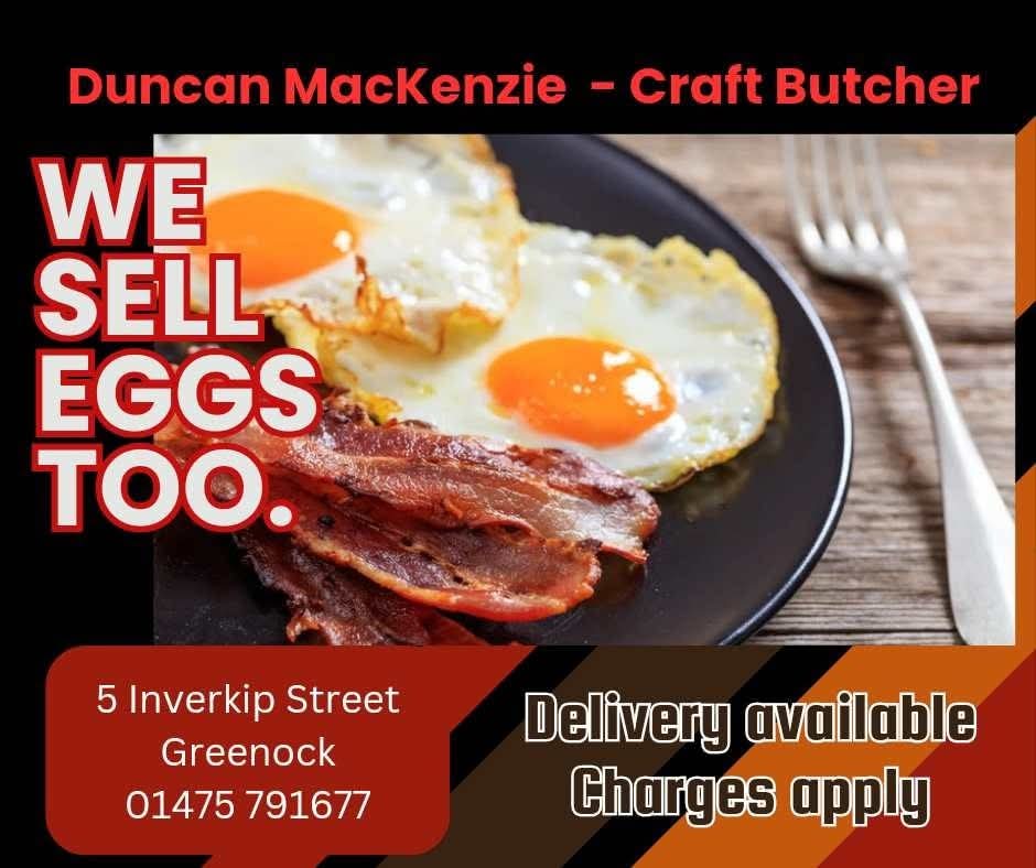 MacKenzieBtchr's tweet photo. We close at 5pm #Monday. 
@MacKenzieBtchr at 5 Inverkip Street Greenock. 
☎️ Call 01475 791677

#Butchers #Greenock
#Inverclyde #ChooseLocal #ScotlandLovesLocal #ScotFoodandDrink https://t.co/EQTSeZFiaJ