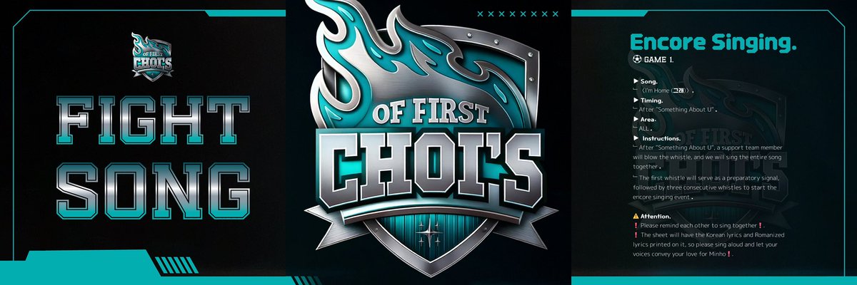 of_first_chois's tweet photo. ⚽︎ 𝐆𝐚𝐦𝐞 𝟒. ——— Encore Singing.

✨ SHINee World! Let’s showcase our brilliant voice once again!.

It’s Minho’s first solo concert in Taiwan. Thus, we’ve especially chosen his first solo song as the encore singing event.

Let’s sing with all our passion and love, loudly and clearly, for Minho!

▶ Song: I'm Home (그래).
▶ Timing: After ”Something About U”.
▶ Area: ALL.
▶ Instructions: After “Something About U”, a support team member will blow the whistle, and we will sing the entire song together. The first whistle will serve as a preparatory signal, followed by three consecutive whistles to start the encore singing event.

⚠️ Attention
❗️ Please remind each other to sing together❗️.
❗️ The sheet will have the Korean lyrics and Romanized lyrics printed on it, so please sing aloud and let your voices convey your love for Minho❗.