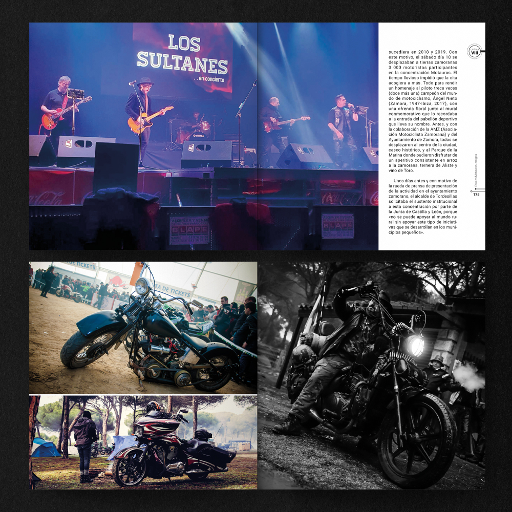 #portfolio
Uno de mis últimos trabajos, el libro ‘Esto es Motauros, amigos’, escrito por <a href="/santihidalgoch/">Santiago Hidalgo Chacel</a> para la concentración motera <a href="/Motauros/">Motauros</a>.

Portfolio y contacto: davidsilvaestudio.com
#diseñoeditorial #libros #editorial #motos #moteros #motociclismo #Tordesillas