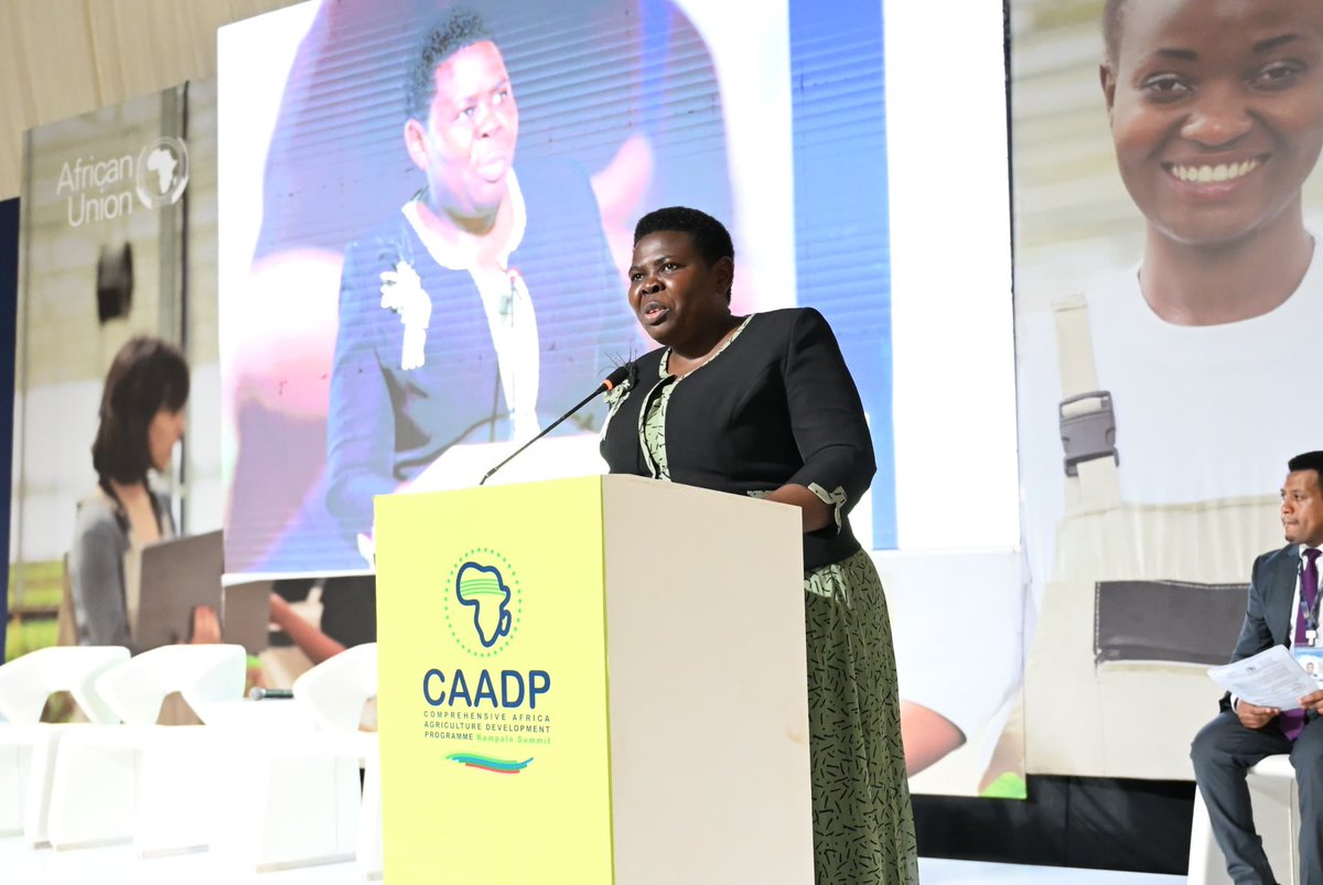 The NRM Deputy Secretary General, Rt. Hon. <a href="/RoseNamayanja/">Rose Namayanja</a>, has reaffirmed the government's commitment towards empowering the youth and women in achieving food security at the household level.

Speaking at the Youth and Women in Agro Systems pavilion during the Comprehensive