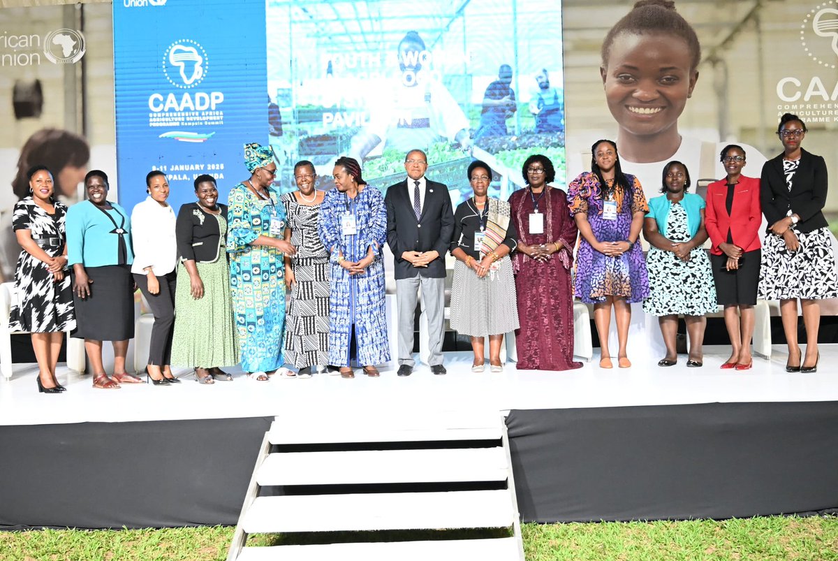 NRMOnline's tweet photo. The NRM Deputy Secretary General, Rt. Hon. @RoseNamayanja, has reaffirmed the government's commitment towards empowering the youth and women in achieving food security at the household level.

Speaking at the Youth and Women in Agro Systems pavilion during the Comprehensive Africa Agriculture Development Programme (CAADP) conference in Munyonyo last week, Namayanja said this is being done through access to financial inclusion, like the Parish Development Model (PDM) and Emyooga, and access to markets for their agricultural products.

Read More: https://t.co/3eRJu12IYO