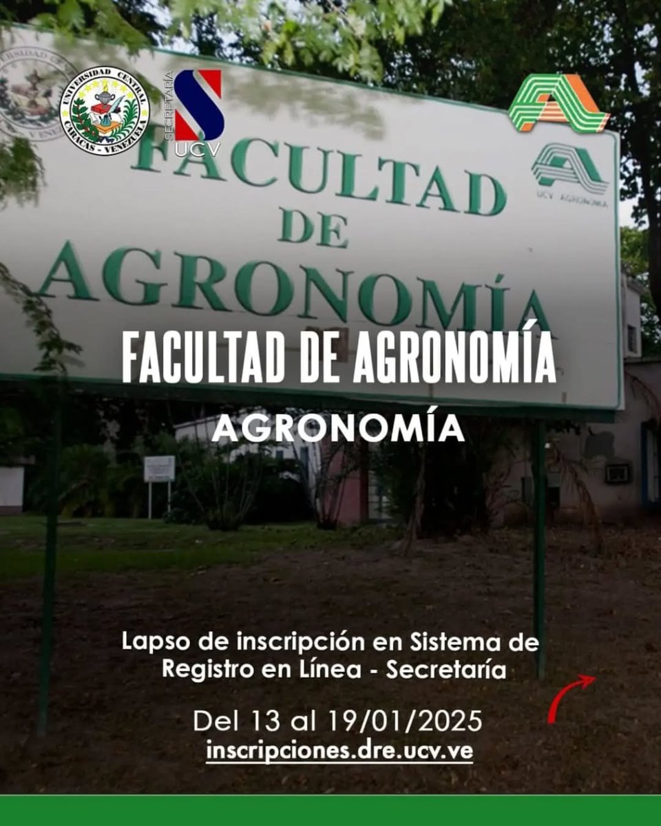 Lapso de inscripción en Sistema registro en línea - Secretaria.
Inscripciones.dre.ucv.ve 
⬆️