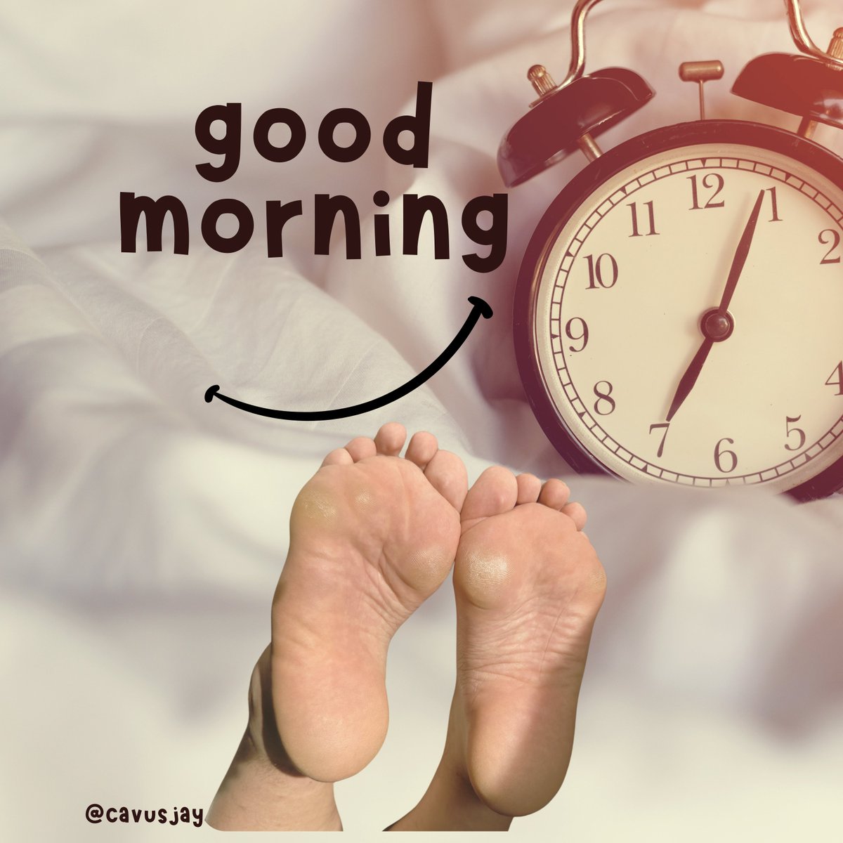 CavusJay's tweet photo. Kickstart the Monday mojo by giving your #feetِ  a little love and wiggling those #toes like nobody's watching! 🫰 #MondayMotivation #MorningVibes #Feet #GoodMorningEveryone #clock #SmileCode https://t.co/rucaRzT4Rh