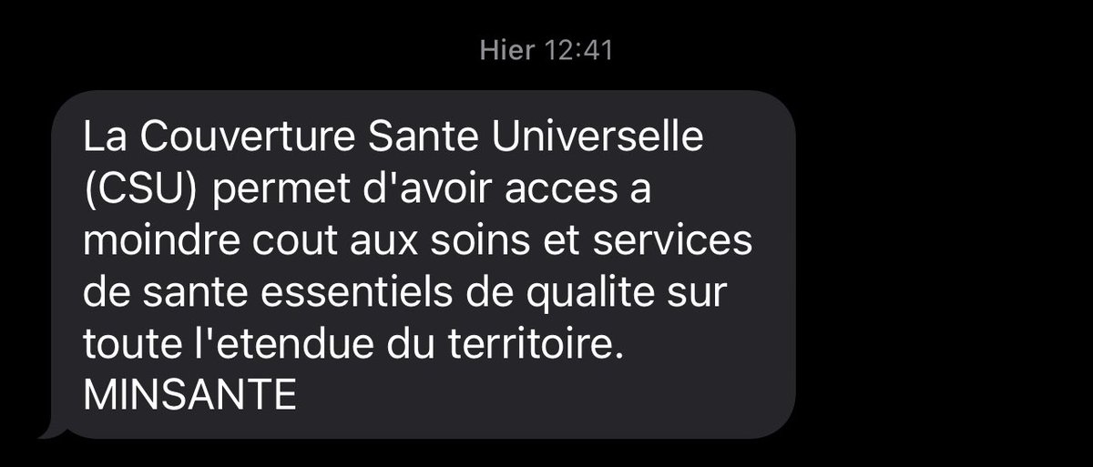 Bonjour monsieur le Ministre de la santé <a href="/DrManaouda/">Dr Malachie MANAOUDA</a>. Je reste en attente de votre réponse concernant mon invitation à un débat public au sujet de la couverture santé universelle.