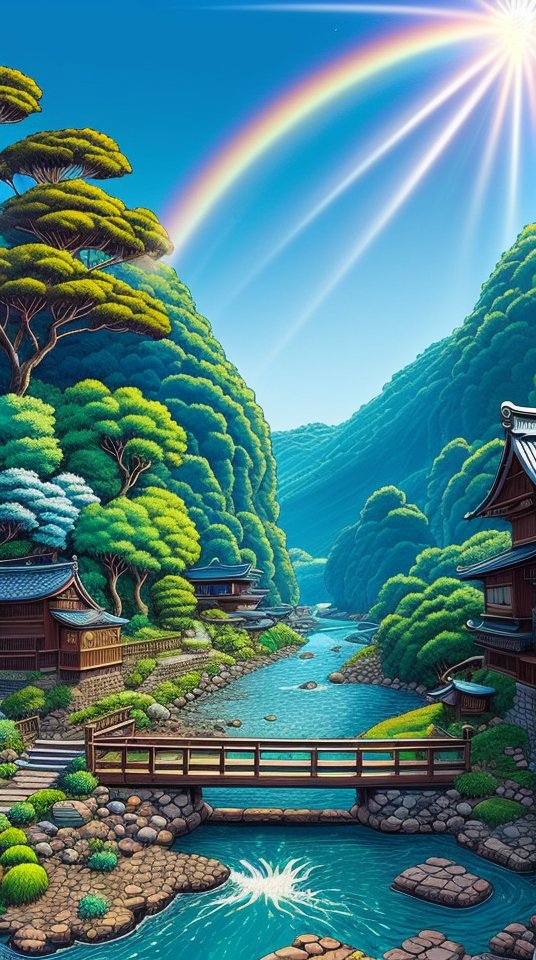 BadToxicAI's tweet photo. #illustration #traditional #Japanese #houses #river #bright #vivid #Ghibli #Ghiblism #traditionalJapanese #fantasy #stoneBridge #lightRays #LoRA #LoRAGhiblism #Auto1111 #StableDiffusion #safetensors #AIArt #AIFilter #AI #Kunst #art #dreamshaper 8 DPM++ 3M SDE Karras https://t.co/WckfFHNXO3