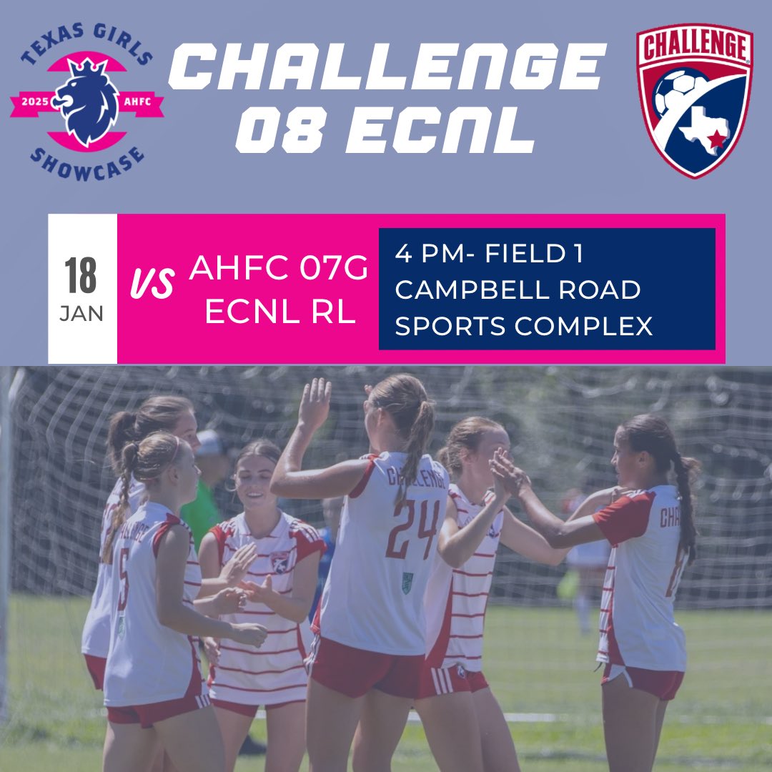 Back!! This Saturday at the AHFC 2025 Texas Girls Showcase. Coaches - would love to have you there!
📆 Saturday, Jan. 18
⏰ 4:00 PM
📍 Field 1 - Campbell Road Sport Complex. Houston, TX