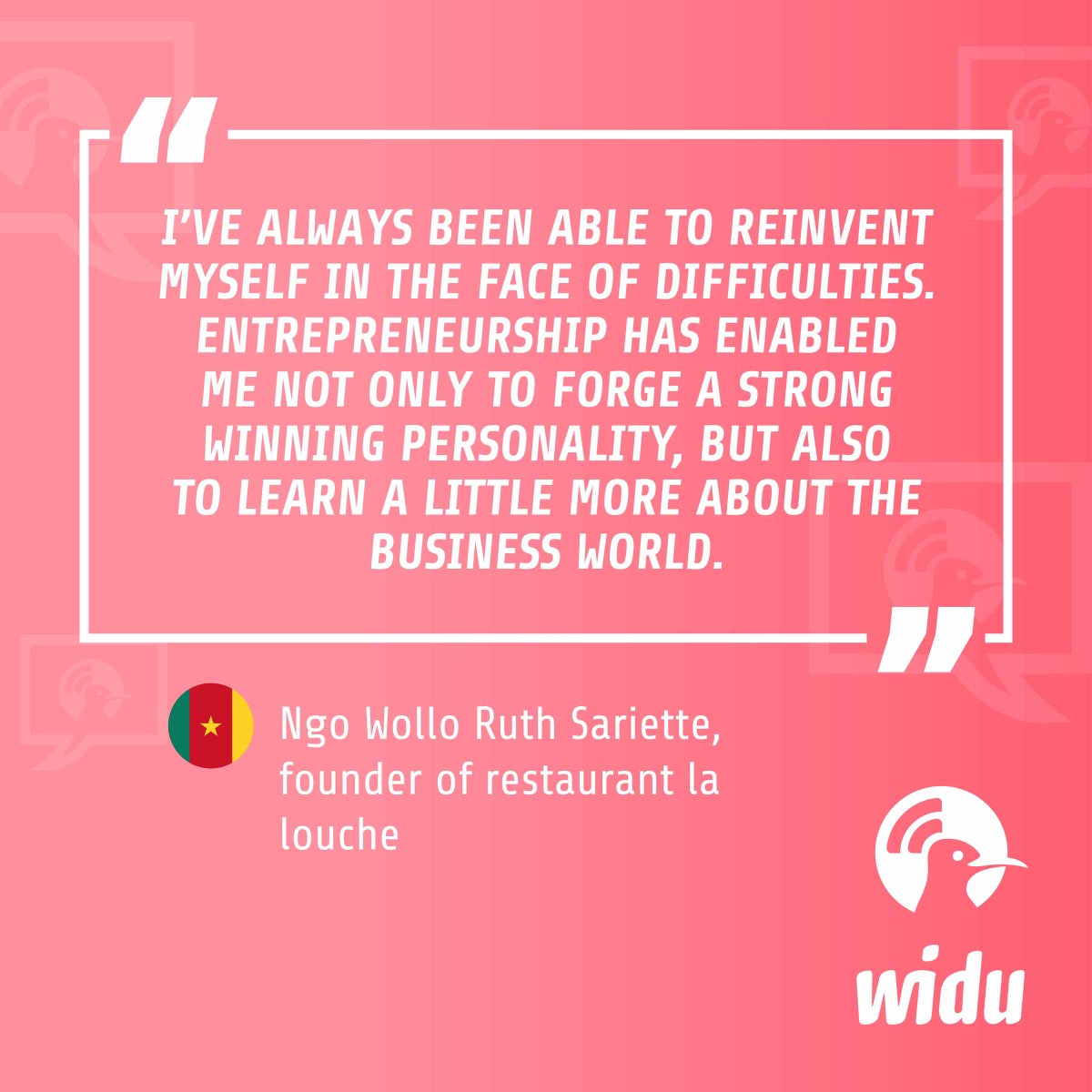 ✨ 𝐌𝐚𝐤𝐢𝐧𝐠 𝐡𝐞𝐚𝐥𝐭𝐡𝐲 𝐦𝐞𝐚𝐥𝐬 𝐚𝐜𝐜𝐞𝐬𝐬𝐢𝐛𝐥𝐞 𝐰𝐡𝐢𝐥𝐞 𝐩𝐫𝐞𝐬𝐞𝐫𝐯𝐢𝐧𝐠 𝐭𝐫𝐚𝐝𝐢𝐭𝐢𝐨𝐧𝐚𝐥 𝐟𝐥𝐚𝐯𝐨𝐫𝐬! 𝐀 𝐮𝐧𝐢𝐪𝐮𝐞 𝐜𝐨𝐧𝐜𝐞𝐩𝐭 𝐟𝐨𝐫 𝐃𝐨𝐮𝐚𝐥𝐚.
📍 Ngo Wollo Ruth Sariette, founder of Restaurant La Louche
#WIDUafrica #BMZ #GIZ #MondayQuote