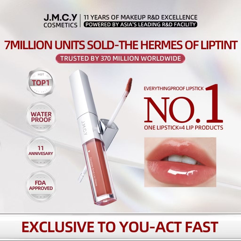 Check out JMCY Double Effect Matte Gloss Lipstick 48Hours 3 in 1 Transfer Proof Lip Gloss Non Stick Cup 4.4g for ₱179. Get it on Shopee now! s.shopee.ph/LXYfwigTs?shar…