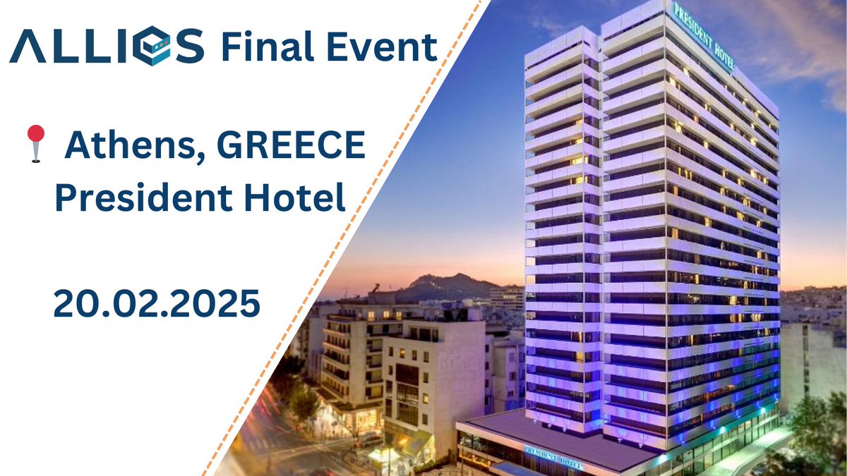 🏛️ Athens Awaits!

The ALLIES Final Event is happening in the historic and vibrant city of Athens, Greece at the 📍 President Hotel Athens

👉 Register here ec.europa.eu/eusurvey/runne…

#ALLIESFinalEvent #Athens2025 #SaferInternet