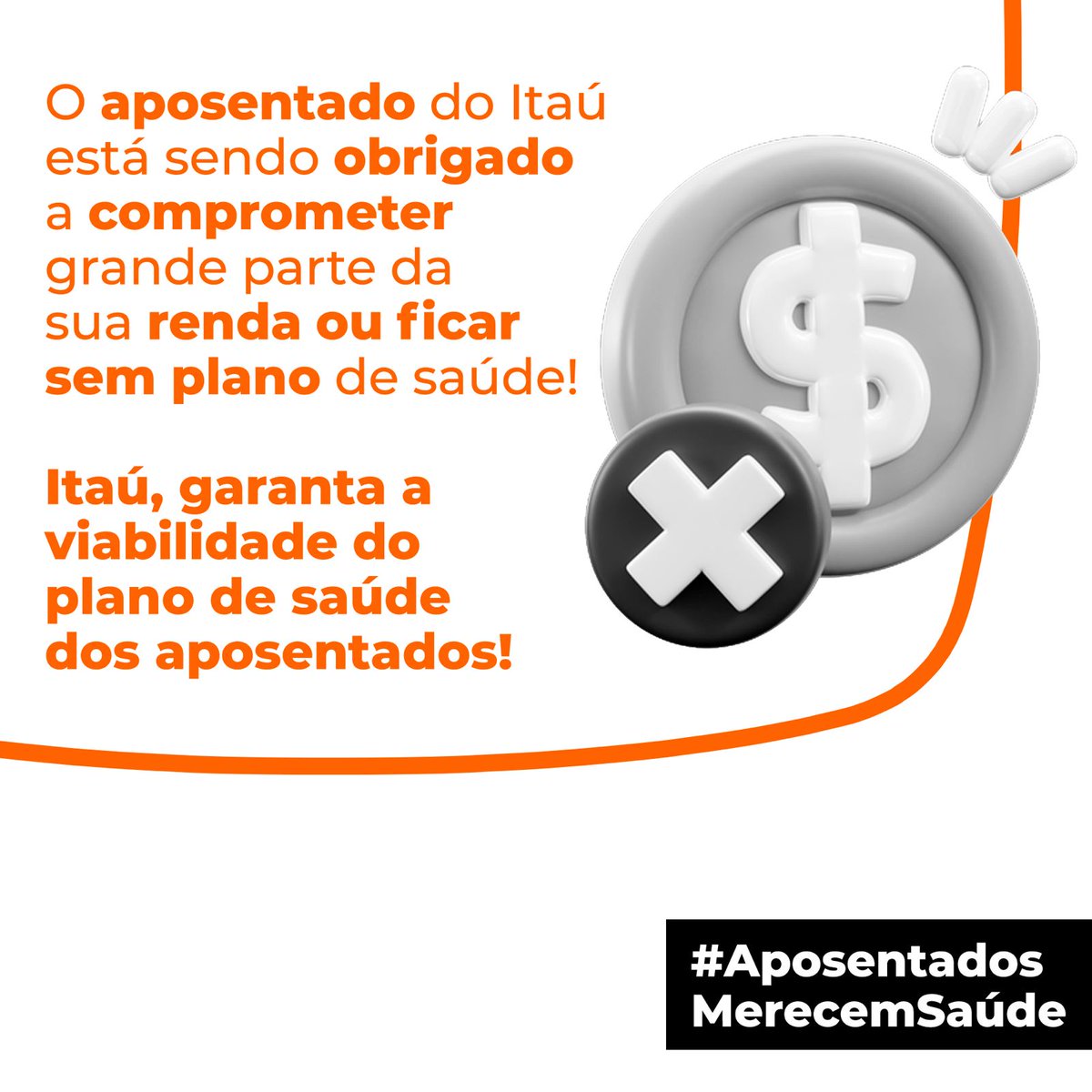 Ou o aposentado compromete uma grande parte da renda ou fica sem plano de saúde. #AposentadosMerecemSaúde