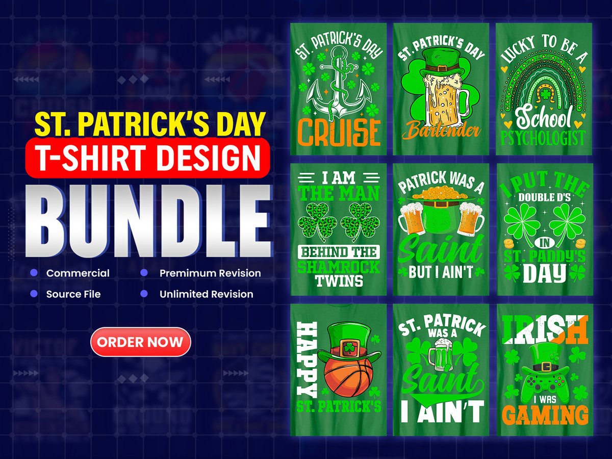 CreativBrust's tweet photo. #StPatrickDay #tshirts #designs #Bundle  
Download (CF): https://t.co/O1Stw2niDU        
--         
Fiverr : https://t.co/wvRsQNgZqE
--          
Website : https://t.co/IWkcGTWt4c
--          
WhatsApp: https://t.co/8Rkflyqtvm   
--        
#tshirtdesign #customtshirts #etsy https://t.co/PTXhlK1S23