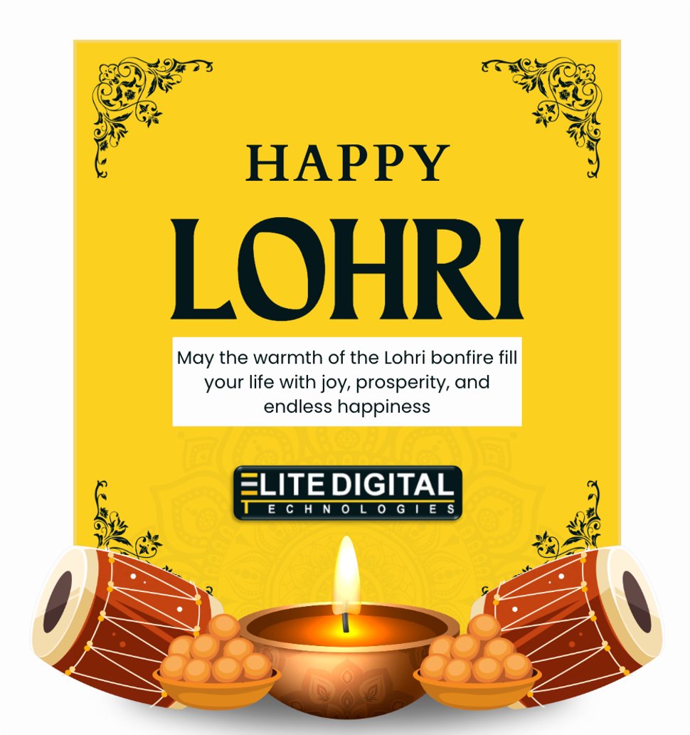 eSynapseConnect's tweet photo. 🌾✨ Happy Lohri from Elite Digital Technologies! ✨🌾

Here’s to growth, innovation, and happiness in the year ahead! 🎉🔥

#HappyLohri #elitedigitaltechnologies #FestiveWishes #newbeginnings #JoyAndProsperity https://t.co/g0zvM1laLf