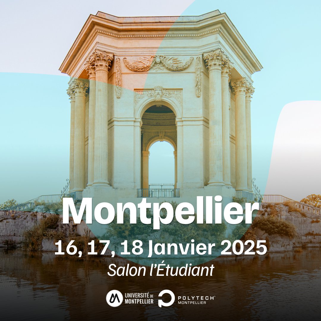 Polytech Montpellier (@polytechmontp) on Twitter photo 🎒 Retrouvez-nous au Salon de l'Enseignement supérieur de <a href="/letudiant/">l'Etudiant</a>, du 16 au 18 janvier, au Parc des Expos !
📍Sur le stand A7 et au Village de l'<a href="/umontpellier/">Université de Montpellier</a> sur le stand U1
Nos équipes vous informeront sur le <a href="/reseaupolytech/">réseau Polytech</a> et le concours <a href="/GeipiPolytech/">Geipi Polytech</a> 🤝 🎒 Retrouvez-nous au Salon de l'Enseignement supérieur de <a href="/letudiant/">l'Etudiant</a>, du 16 au 18 janvier, au Parc des Expos !
📍Sur le stand A7 et au Village de l'<a href="/umontpellier/">Université de Montpellier</a> sur le stand U1
Nos équipes vous informeront sur le <a href="/reseaupolytech/">réseau Polytech</a> et le concours <a href="/GeipiPolytech/">Geipi Polytech</a> 🤝