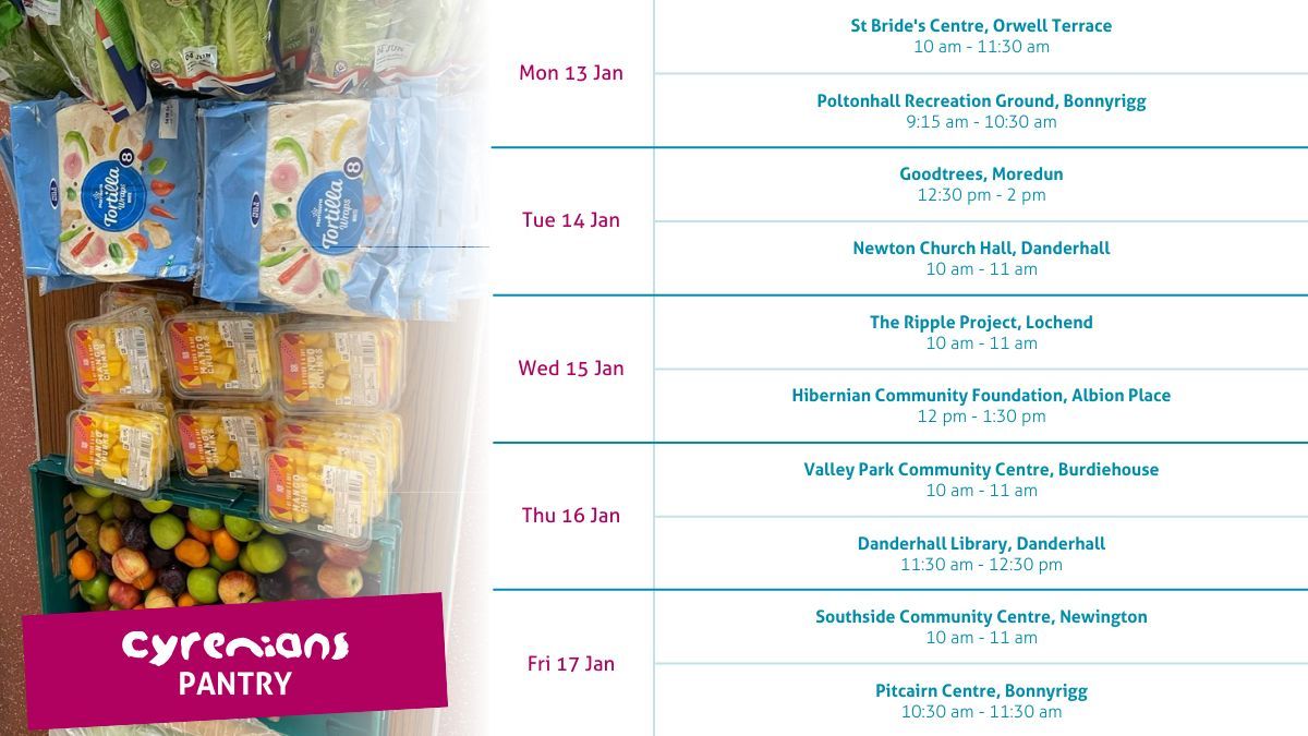 FareShare C&SE Scot (@fsharecsescot) on Twitter photo Access a variety of foods at a low cost <a href="/Cyrenians1968/">Cyrenians</a> Community Pantries.
Service at #StBridesCentre, <a href="/BonnyriggCFC/">Bonnyrigg Rose Community Football Club</a>, #Moredun, #Danderhall, <a href="/RippleRestalrig/">The Ripple</a>, <a href="/HibsinCommunity/">Hibernian Community Foundation</a>, #Burdiehose, <a href="/centresouthside/">Southside Community Centre</a> and #Bonnyrigg.
Learn more: buff.ly/4agfKHZ Access a variety of foods at a low cost <a href="/Cyrenians1968/">Cyrenians</a> Community Pantries.
Service at #StBridesCentre, <a href="/BonnyriggCFC/">Bonnyrigg Rose Community Football Club</a>, #Moredun, #Danderhall, <a href="/RippleRestalrig/">The Ripple</a>, <a href="/HibsinCommunity/">Hibernian Community Foundation</a>, #Burdiehose, <a href="/centresouthside/">Southside Community Centre</a> and #Bonnyrigg.
Learn more: buff.ly/4agfKHZ