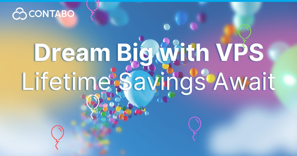 ContaboCom's tweet photo. 🌟 VPS Savings That Last Forever!
Dream big with permanent savings on your VPS setup.
Start 2025 strong with reduced costs and No Setup Fee – available for limited time only.
🚀 Explore VPS savings now: https://t.co/ro0RvUqNkJ
#Contabo #VPS #DreamBig #ContaboDeals