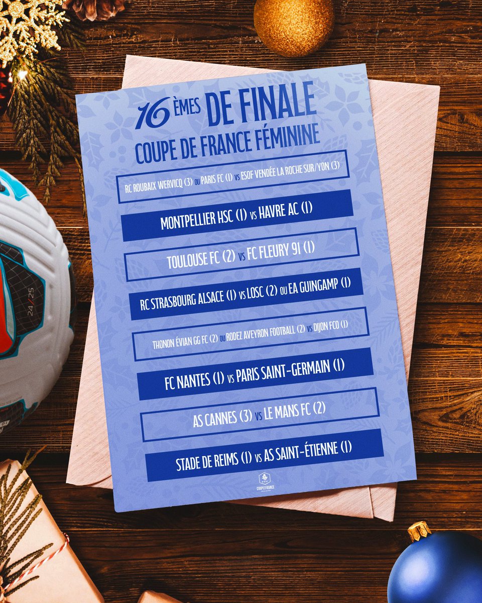 clem_reporter's tweet image. 🚨🗳️ OFFICIEL ! Le tirage au sort des 8es de finale de la Coupe de France féminine.

📸 @FFF